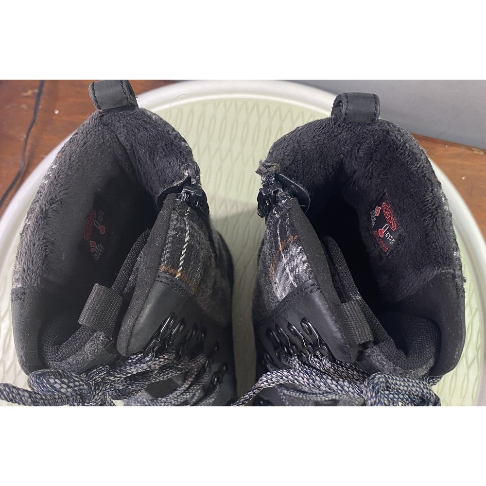 Keen DRY Women's Black&Gray Plaid Waterproof Hiking Winter Insulated Boots 6.5 - Picture 9 of 13